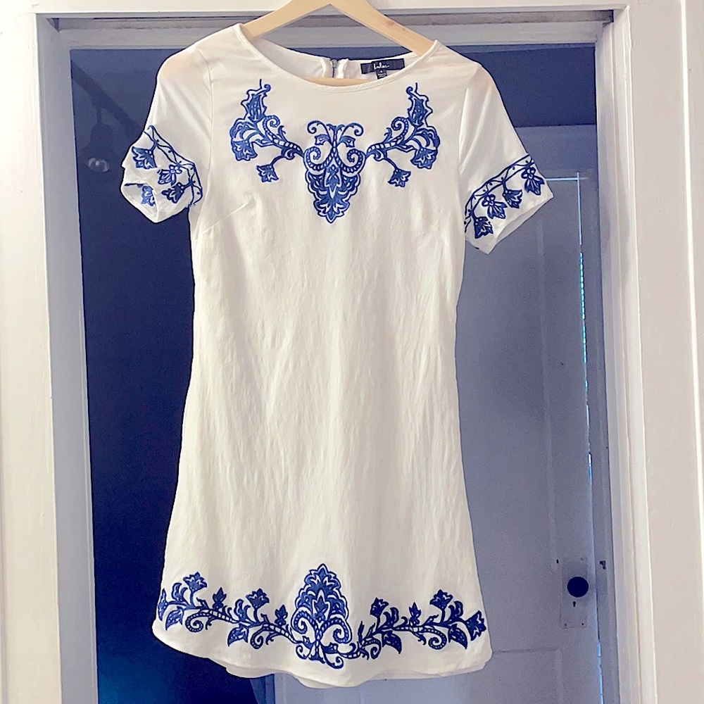 White embroidered dress